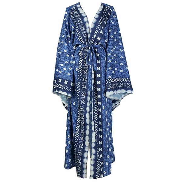 

women's swimwear women beach sunscreen swimsuit cover up boho blue peacock tail irregular print kimono cardigan open front maxi blouse, White;black