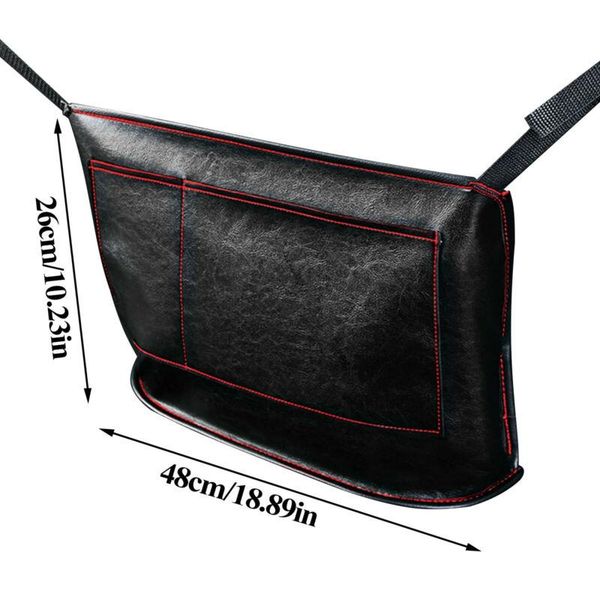 

car organizer pu leather net pocket accessories storage handbag holder normal