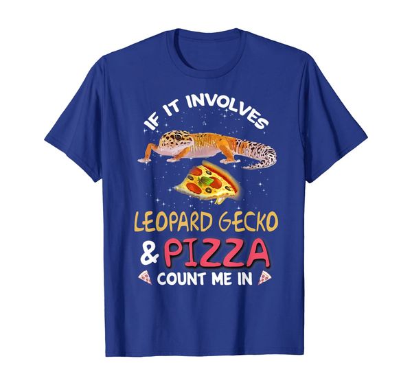 

funny if it involves leopard gecko and pizza shirt, White;black
