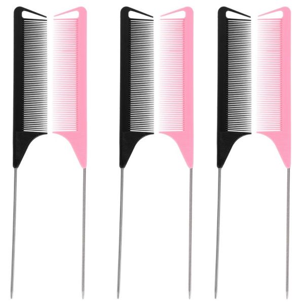 

hair brushes 12pcs hairdressing pintail comb highlight tail for hairshop, Silver