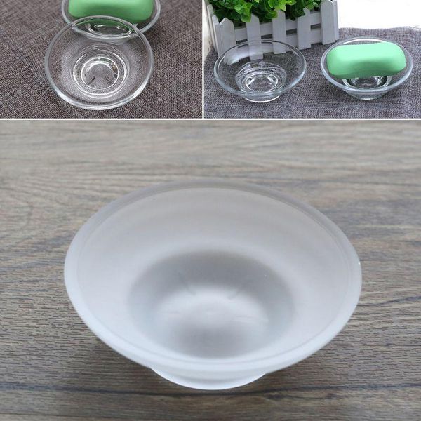 

soap dishes dish round glass storage box clear holder accessories for shower bathroom el