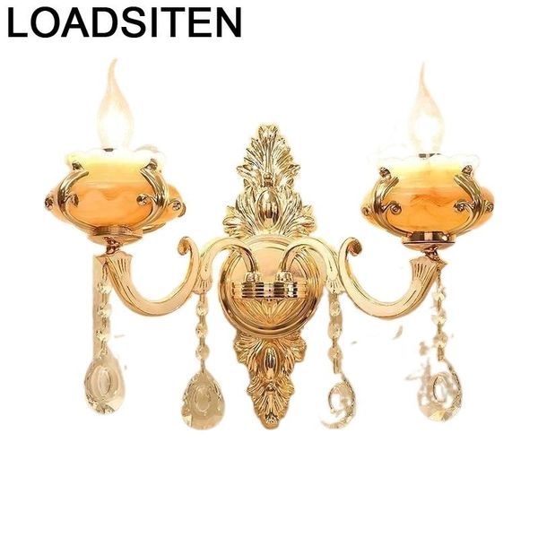 

wall lamp wandlampe deco mural vintage luminaire aplique luz for home crystal lampara de pared interior bedroom light