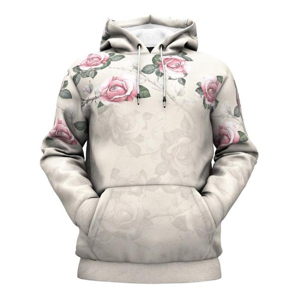 

men's hoodies & sweatshirts vintage retro floral roses flowers light printed fashion streetwear men women 4flex hooded sweatshirt hoo, Black