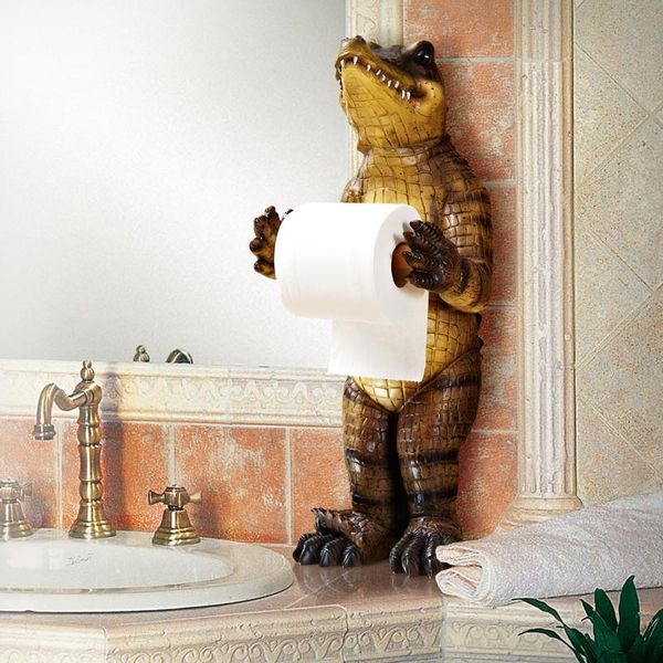 

toilet paper holders 50cm personality creative home decoration vertical kitchen towel holder cute crocodile bear standing