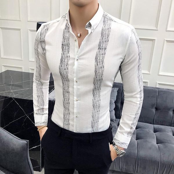 

brand clothing spring fashion male casual pure cotton short sleeves shirts/men's slim fit lapel striped shirts size s-3xl men's, White;black