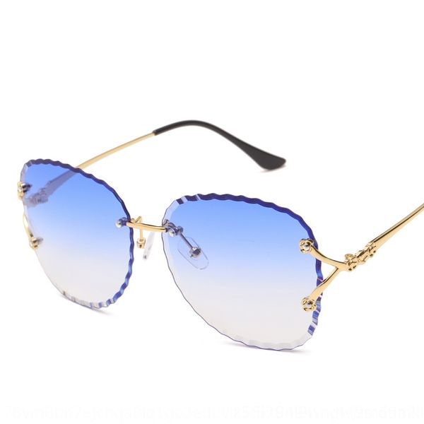 

oeq a0b1swomen's fashion rimless sunglasses eyeglass cycling glasses women's trimming outdoor glasses net red sunglasses trend, White;black