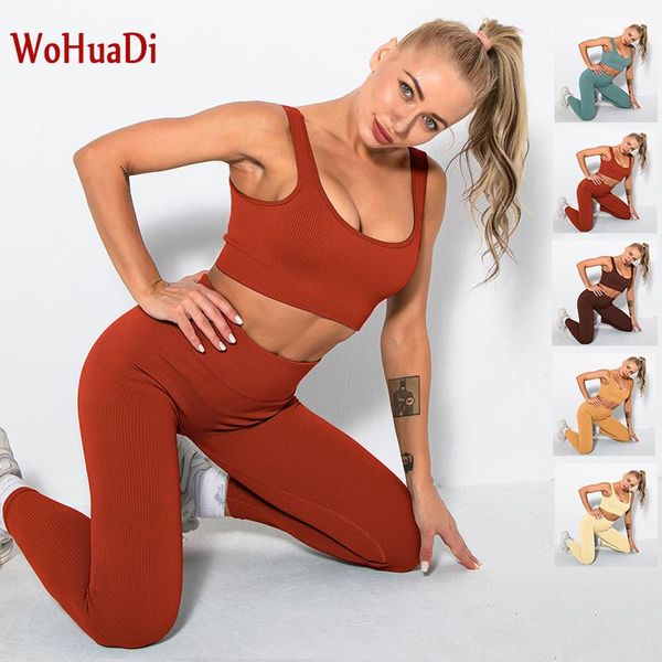 

yoga outfit wohuadi summer seamless gym set women fitness suits high waist leggings push up sports bra sportswear workout clothes