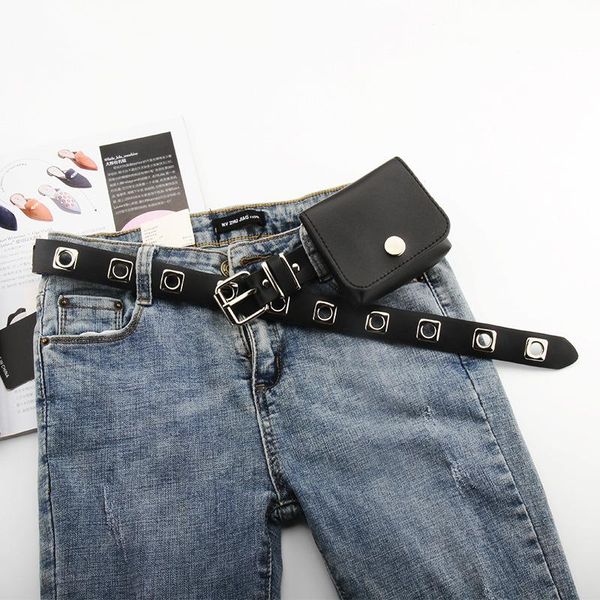 

belts fashion punk style fore jeans versatile men's and women's general decoration, Black;brown