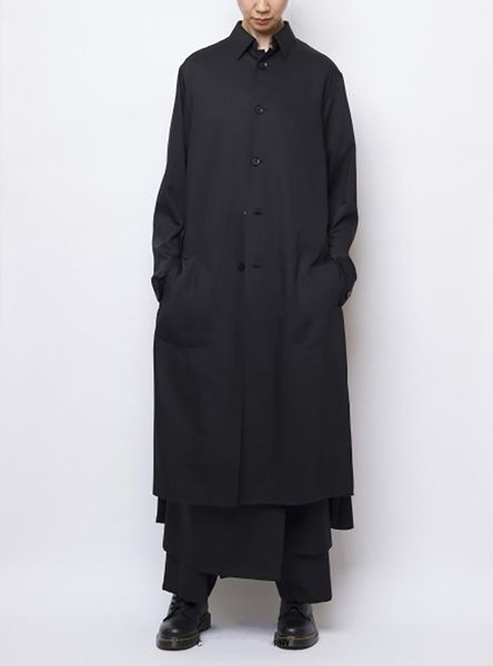 

men's casual shirts men loose long sleeve square collar cotton shirt irregular fashion hairstylist plus size jacket clothes, White;black