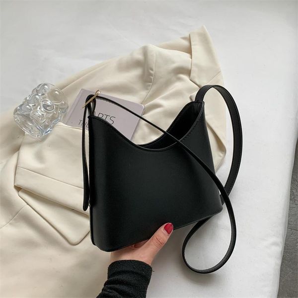 

evening bags single strap pu leather women designer handbag for soft solid color luxury design shoulder casual ladies tote