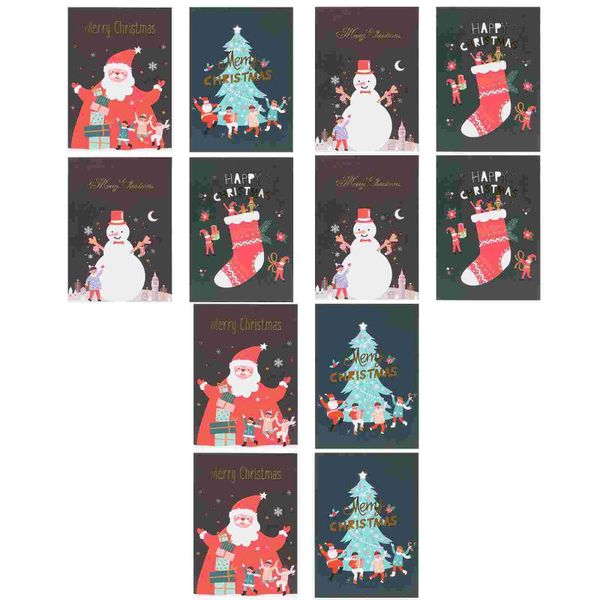 

greeting cards 12pcs cartoon christmas merry holiday