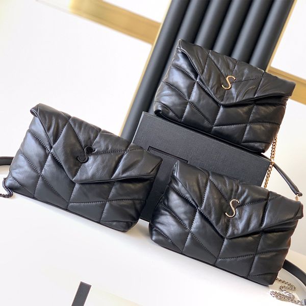 

clutch flap puffer tote envelope woc chain bag womens wrinkle leather metal fittings multifunction designer luxury handbag ring shoulder cro