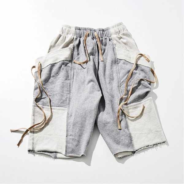 

men's shorts hip hop men summer loose-fit beggar version of fitness sports short street clothing high casual, White;black