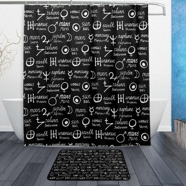 

shower curtains abstract vintage character waterproof polyester fabric curtain with hooks doormat bath floor mat bathroom home decor