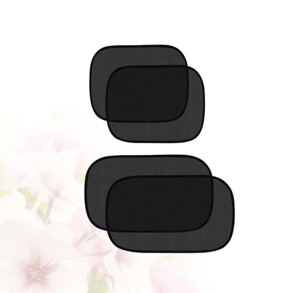 

car sunshade 4pcs sun shade window glare protector universal auto back seat sunshade(black)