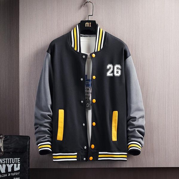 

men's jackets 2021 hip hop furry bone patchwork color block mens harajuku streetwear bomber jacket men baseball coats unisex, Black;brown
