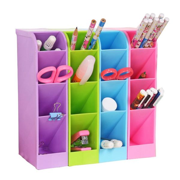 

storage boxes & bins goonbq 1 pc 4 grid deskbox case plastic make up cosmetic holder desk pen pencil organizer drop