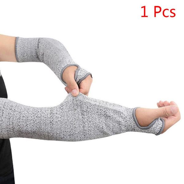 

pcs outdoor work safety arm guard sleeve anti-cutting protective cut-resistant elbow & knee pads, Black;gray