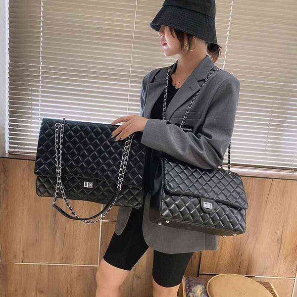 

brand designer handbags 2020 new korean version of large-capacity rhombic chain shoulder bag fashion all-match messenger bag g220426