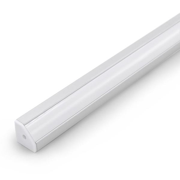 

6pcs x 500mm length smd2835 120led/m triangle milk white led aluminum profile strip light 4w 12v cabinet liner