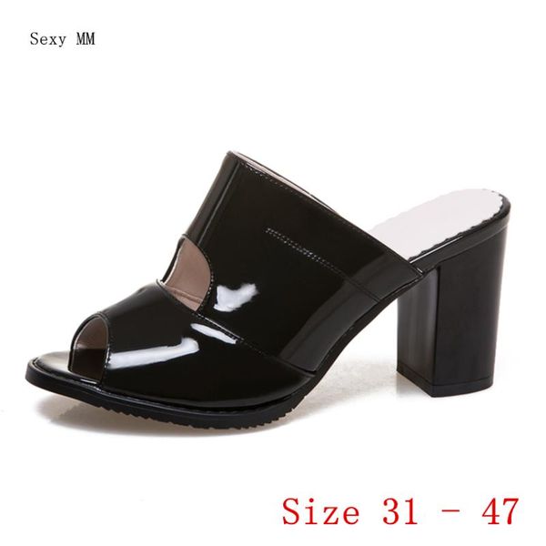 

women high heel sandals shoes woman heels gladiator pumps small plus size 31 32 33 - 40 41 42 43 44 45 46 47, Black