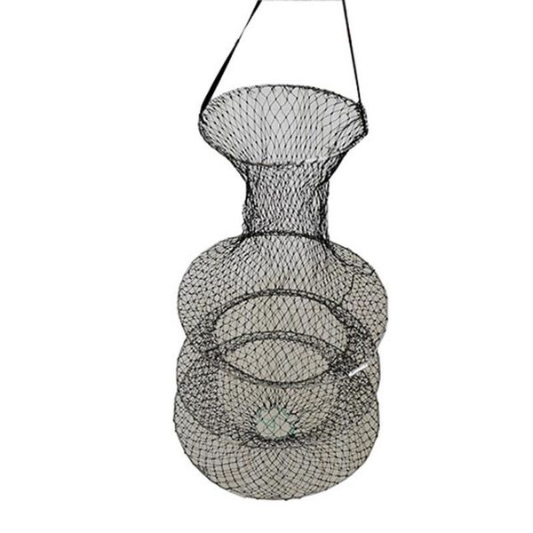 

foldable 3 layer mesh net boat fishing live bait keep nylon trap cage durable portable gear tool accessories