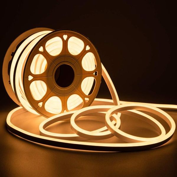 

strips neon strip eu 220v 240v waterproof white/warm white smd 2835 120leds/m led ribbon flexible tape sign light lamp