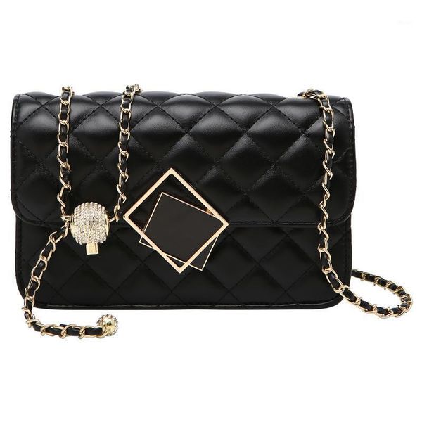

evening bags luxury designer pu leaher women handbag diamond chain brand lattice qulited shoulder bag daily shopping messenger embroidery