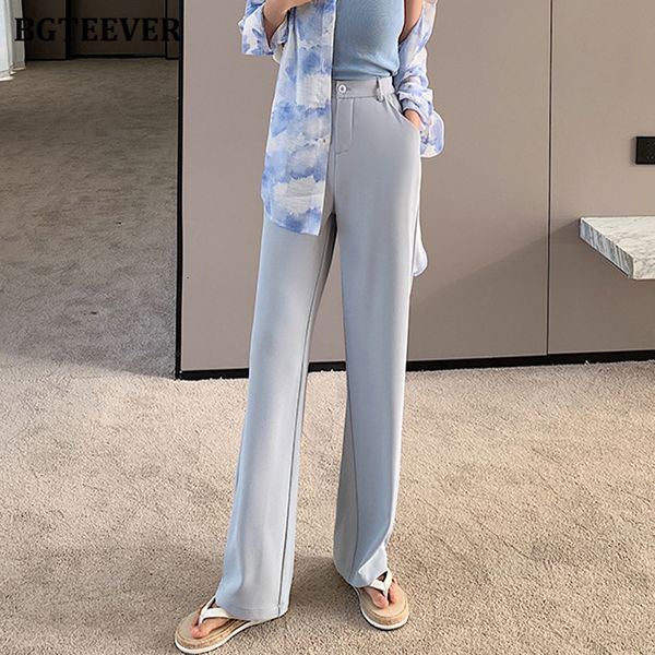 

pants office lady high waist straight spring solid loose suit pants women elegant zipper pockets trousers female crn9, Black;white