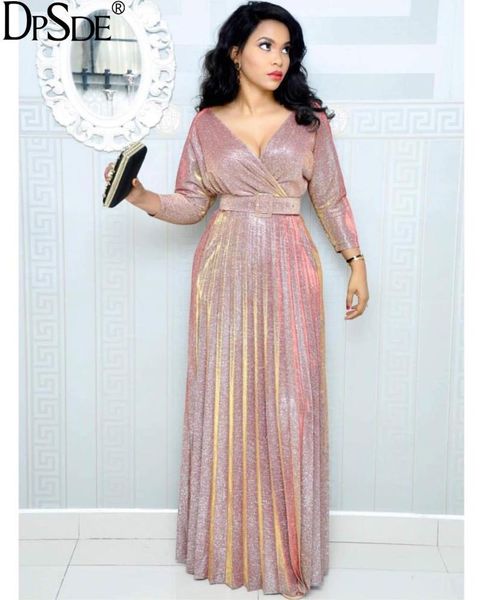 

casual dresses spring women 2021 high street style long sleeve deep v zipper pockets floor-length, Black;gray