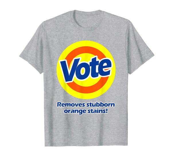 

vote removes stubborn orange stains t-shirt, White;black