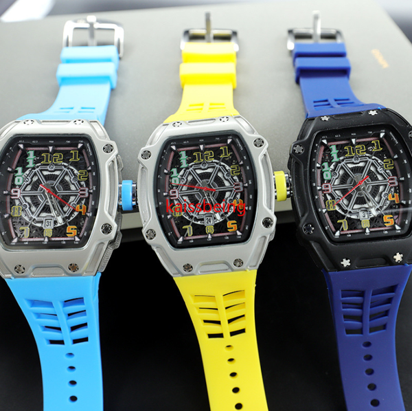 

luxury watch men's sports leisure business men's luminous silicone women's calendar hollow steel quartz zj, Slivery;golden