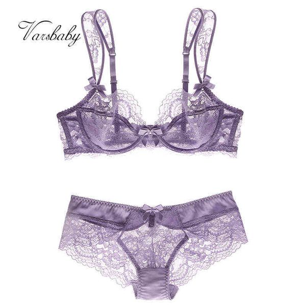 

nxy set varsbaby ultra thin gathers breathable plus size floral bra + panties with steel ring underwear c d e f cup 1222, Red;black