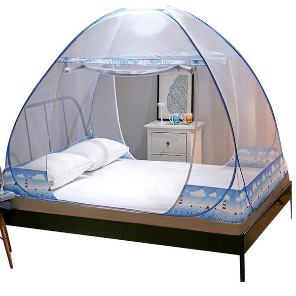 

mosquito net home travel outdoor double door netting for summer blue student bunk bed mesh