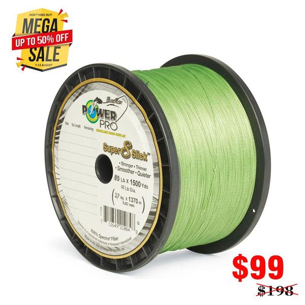 

saltwater fishing power pr0 braided pe line 8 slisk pro super usa 1500 yds braid