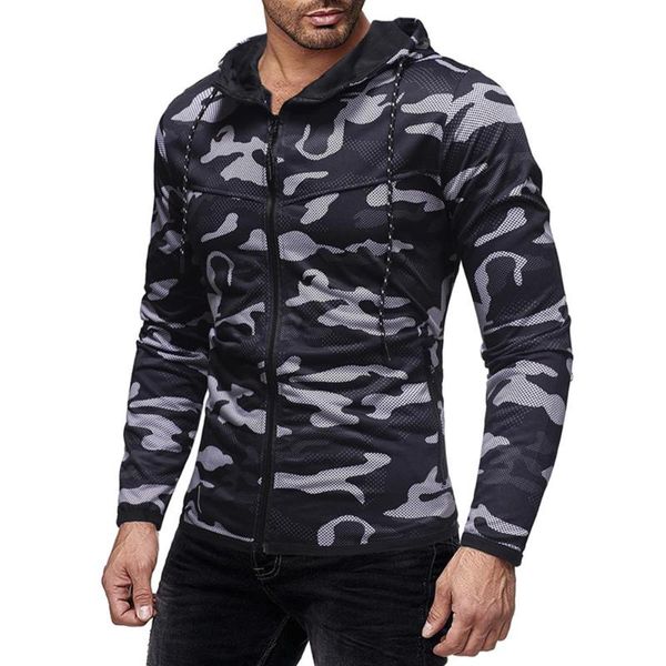

men's hoodies & sweatshirts zipper cardigan hooded patchwork contrast casual holiday fashion print long sleeve slim autumn man, Black