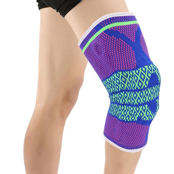 

elbow & knee pads coyoco silicon spring support pad brace 1 pair leg arthritis warm blue rose green pattern meniscus kneepad, Black;gray