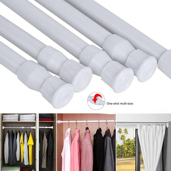 

shower curtains adjustable telescoping curtain rods extendable tension pole rod hanger spring loaded bathroom product