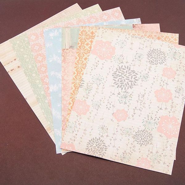 

other arts and crafts 14 sheets of retro floral printing paper diy folding decorative background hand craft scrapbooking po acces