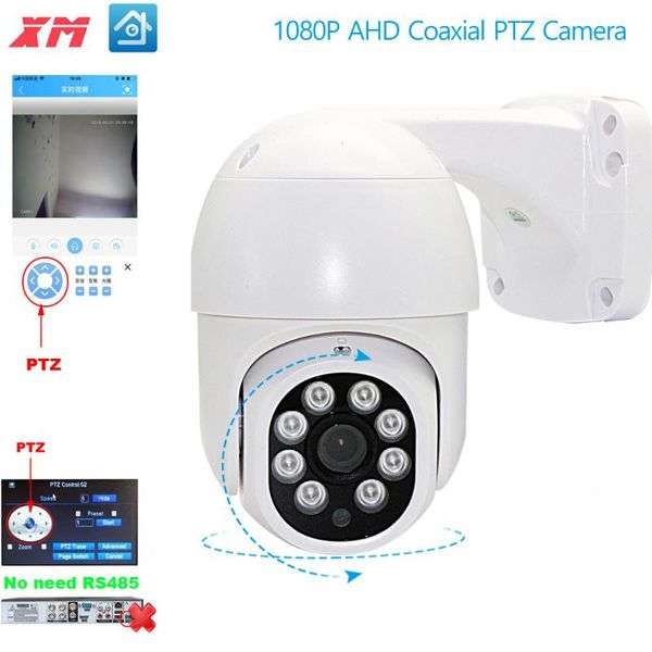 

cameras xmeye 1080p ahd ptz speed dome camera coaxial control security 8pcs array ir led night vision 2.0mp cctv surveillance