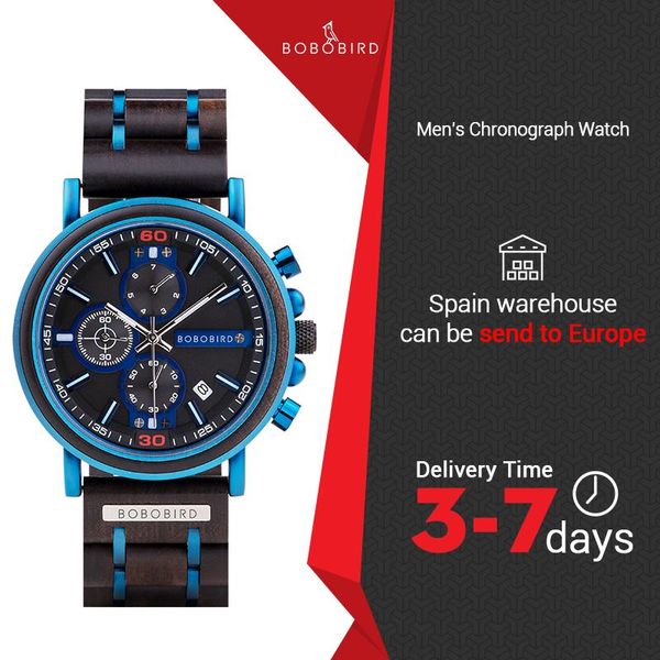 

wristwatches bobo bird wood men women watch quartz wristwatch casual luxury wooden band for him valentine's gift spain warehouse drop, Slivery;brown