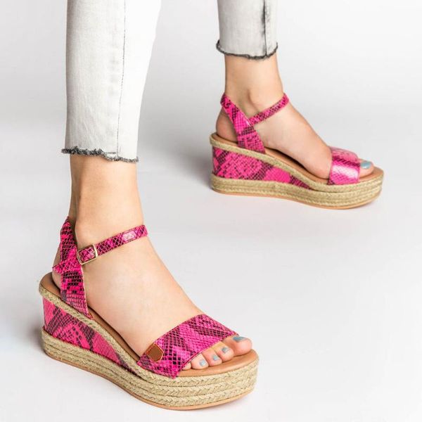 

summer platform sandals 2021 fashion women sandal wedges shoes casual woman peep toe black causal #c