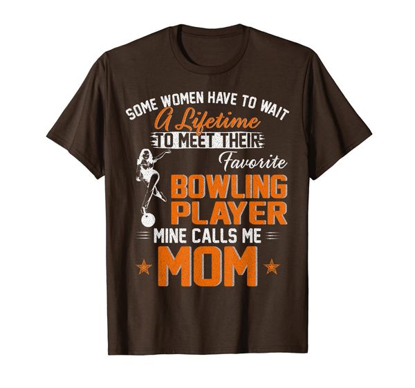 

my favorite bowling player calls me mom gift for mother t-shirt, White;black