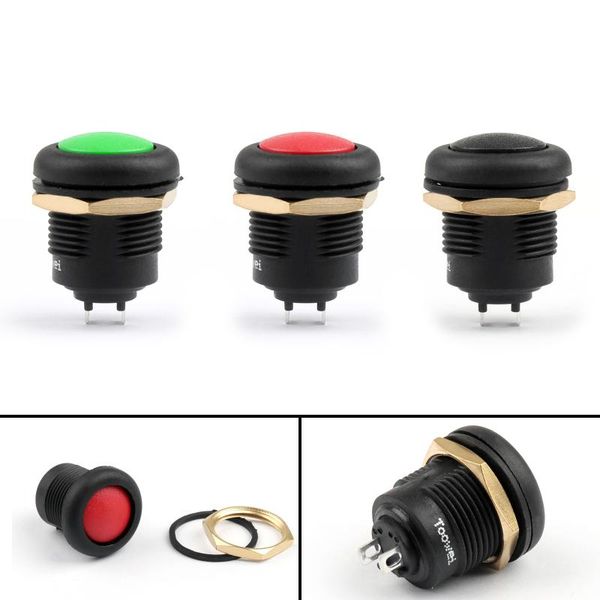 

smart home control artudatech 4 pcs waterproof 16mm push button switch on/off self-locking latching industrial grade