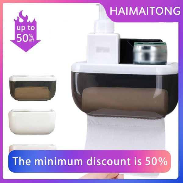 

toilet paper holders waterproof holder wall mounted storage box for bathroom plastic towels portable tissue