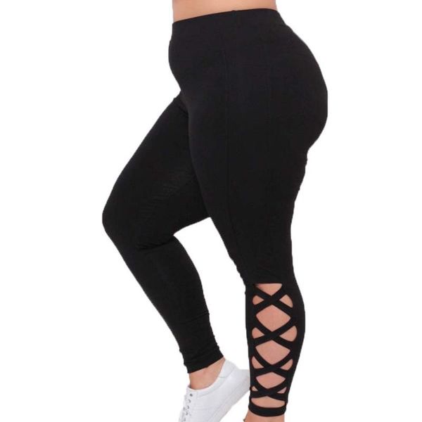 

women's leggings large size elastic black pencil pants stretch imitation jeans trouser design strap