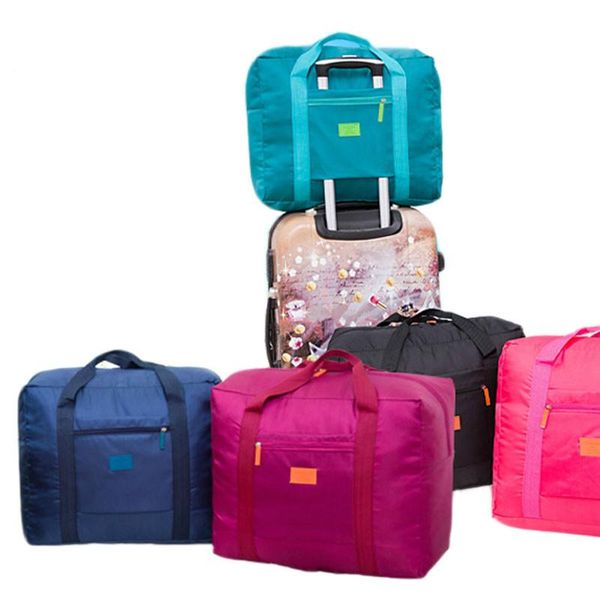 

duffel bags portable foldable luggage bag nylon travel large capacity clothings packing cubes movement duffle