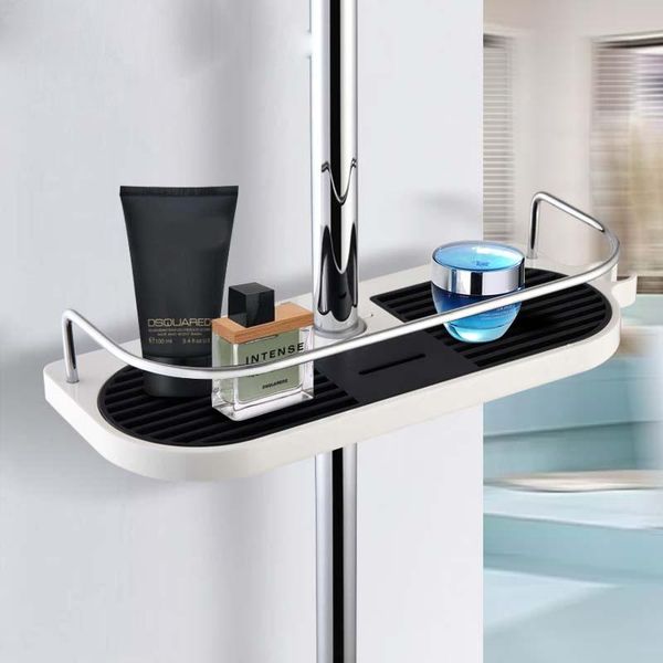 

hooks & rails detachable lifting tray for shower and storage rack shelf bathroom accessories metal organizer