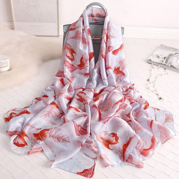 

scarves 2021 spring autumn style warm scarf women summer silk real sun-resistant soft headscarf chiffon hijab, Blue;gray