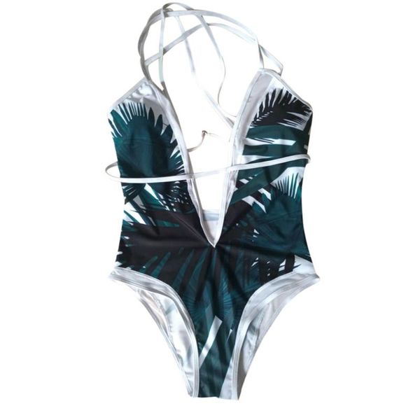 

one-piece suits telotuny women's swimsuit print one piece beach swimwear bathing monokini push up padded bikini women swimming suit ski